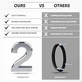 Rubigo 3D Chrome Effect Door Numbers 0-99 ABS Self Adhesive Silver view 4