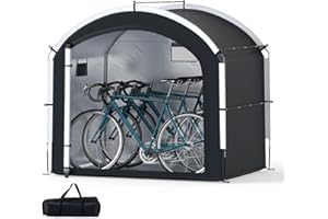 Goplus Bike Storage Shed Tent, 7.2 x 4.9 FT Outdoor Bike Storage Sheds w/210D Oxford Fabric PU4000 Waterproof Cover, Portable