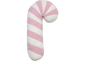 Mokoggiri Candy Throw Pillow Christmas Decorations Soft Fluffy Candy Cane Pillow Stuffed Lollipop Plush Pillows Gifts for Home Decor Sofa Cushion (16 inch Candy Cane Pink)