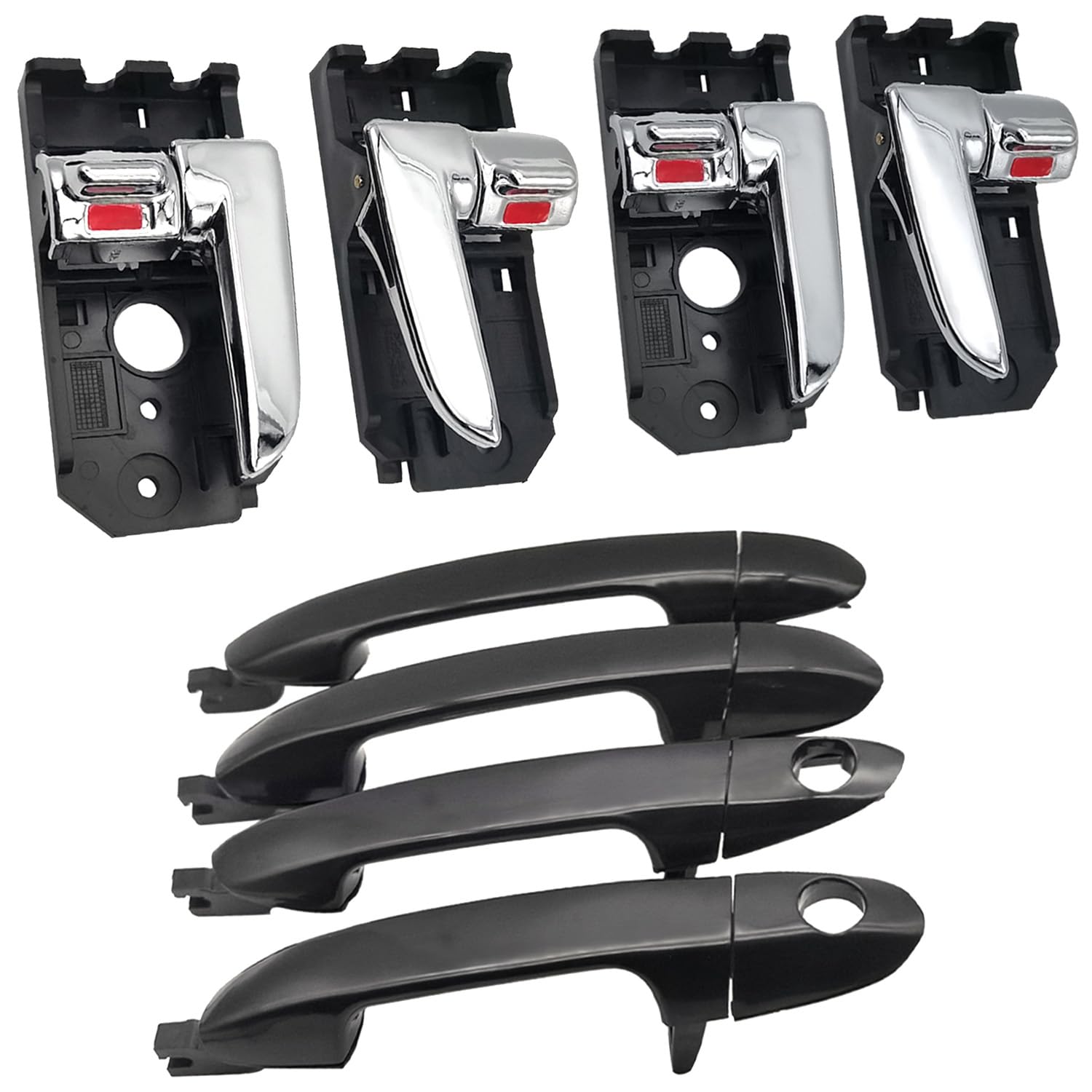 Photo 1 of Lcyolada Set of 8 Interior & Exterior Door Handles Compatible with 2004-2009 Kia Spectra Spectra5, Replaces 82610-2F000 82620-2F000 82650-2F000 82670-2F000