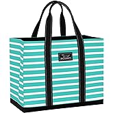 SCOUT Original Deano Tote Large - Durable Lightweight Open Top Beach, Pool & Lake Bag, Inside Zip Pocket, Folds Flat