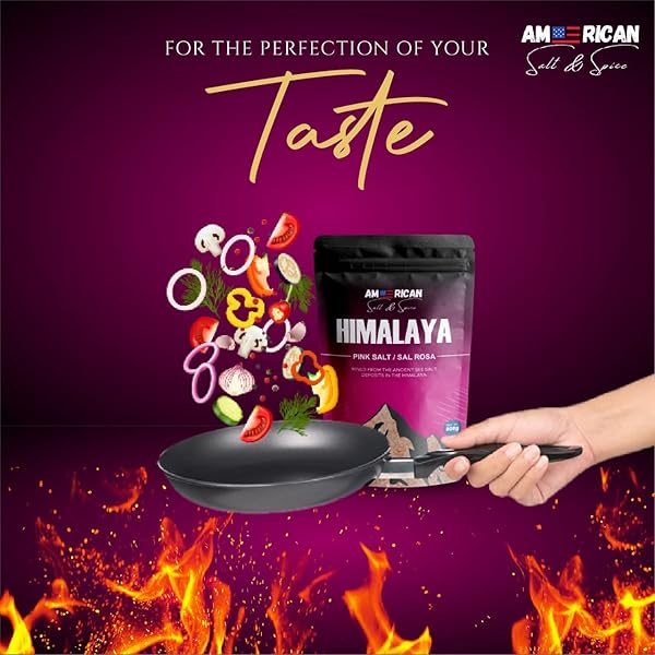 AMERICAN SALT & SPICE HIMALAYA PINK SALT – TABLE SALT 1.76LB – 100% NATURAL HIMALAYAN- CONTAINS 84 MINERALS – FOR COOKING AND ALSO SUITABLE FOR BODY BATH SCRUBS