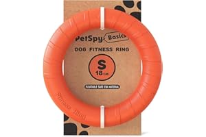 PetSpy Dog Training Ring for Outdoor Fitness Floatable Pulling Toy and Flying Disc Interactive Play Tool for Small Medium Large Dogs