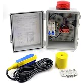 Sump Pump Alarm High Water Alarm for Septic Sump Pump Pond Water Tank Features a Bright Flashing Light and 110 db Alarm, Can Be Externally Connected to The Submersible Pump