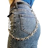 BGTY Vintage Harajuku Punk Cool Pants Jeans Chain Fashion Body Jewelry Accessory for Women Girls Cute Waist Chain