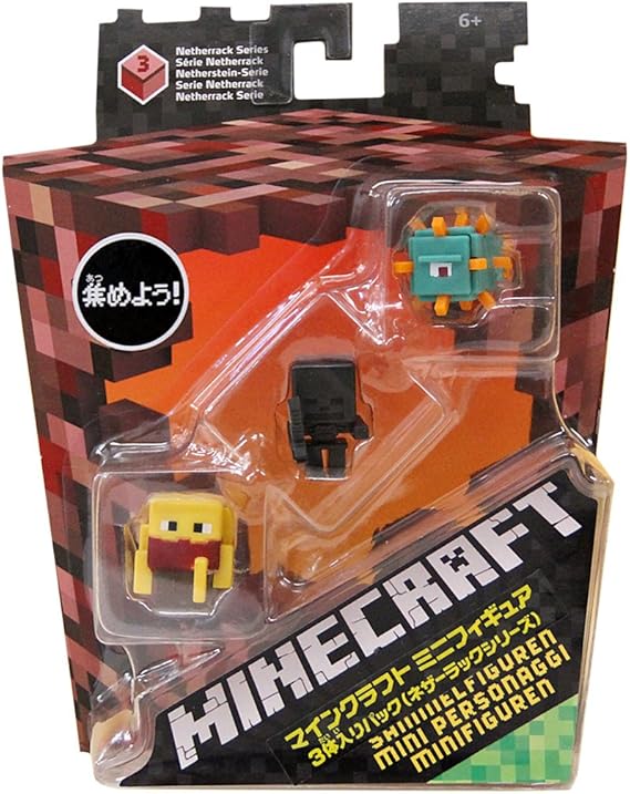 Amazon Minecraft マインクラフト ミニフィギュア 3体パック ネザーラックシリーズ Ckh41 ロボット 子ども向けフィギュア おもちゃ