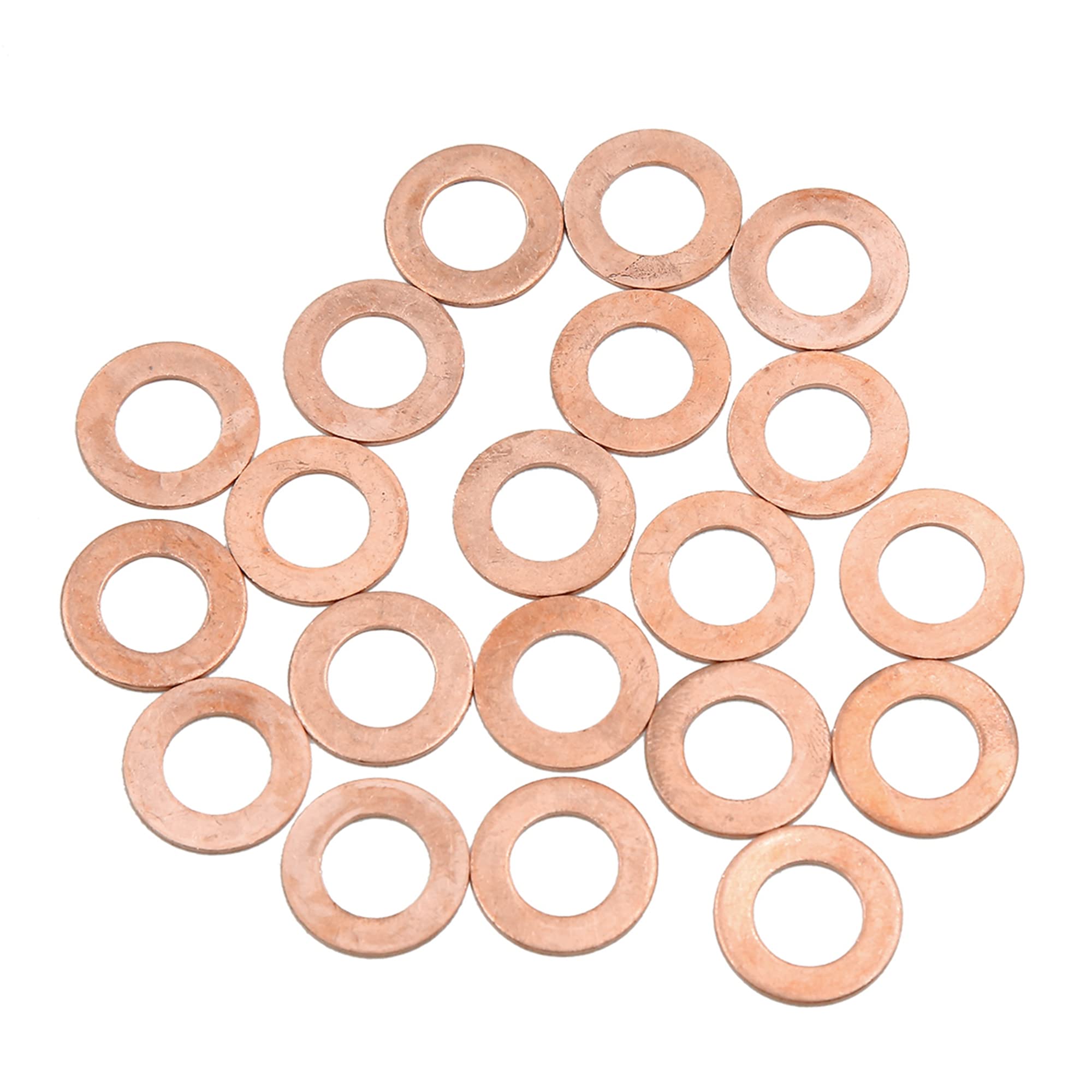 X AUTOHAUX 20 Pcs M10 x 18mm x 1mm Copper Washers Flat Sealing Gaskets Rings