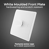 BG Electrical Nexus 800 Round Edge 2 Way Dimmer Switch 200W White Moulded view 2