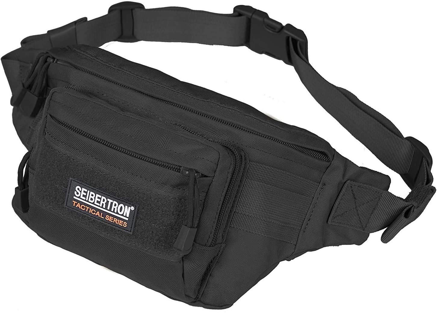 Seibertron Military Outdoor Casual Fanny Pack Bum Bag Riding Running Race Waist Bag Multi-function Chest Bag Satchel Black — image 1