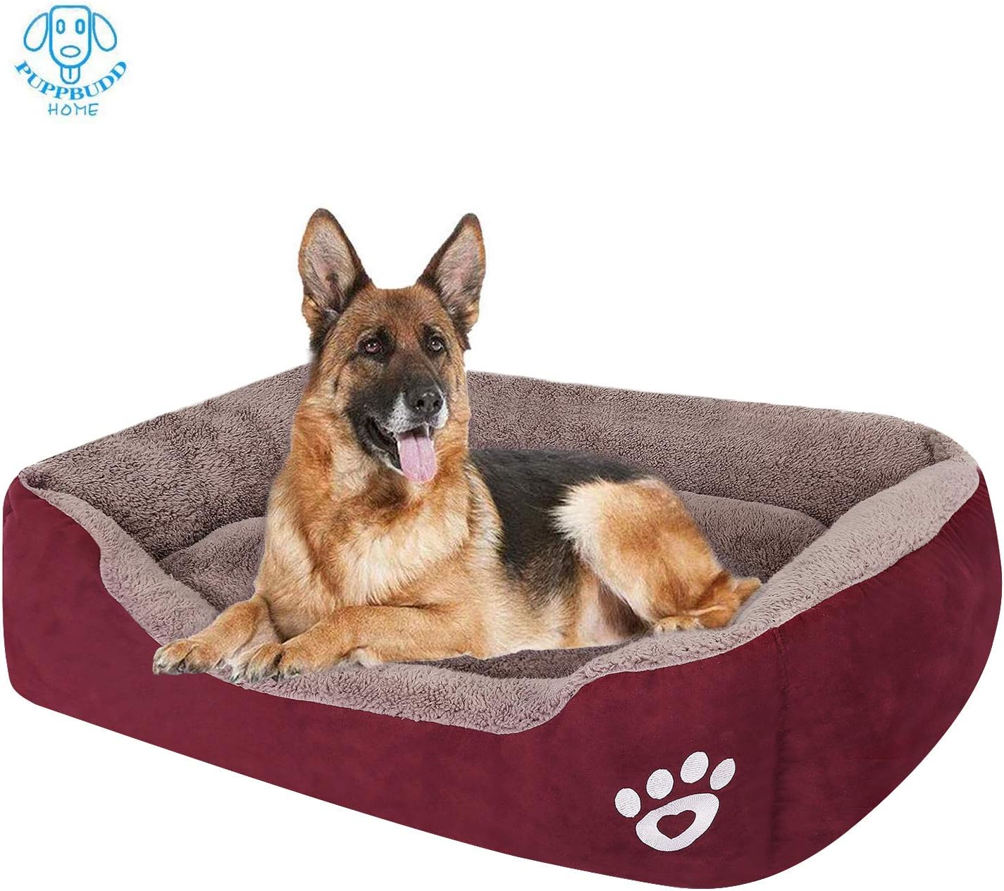 PUPPBUDD Dog Bed for Large Dogs Washable Comfortable Safety Pet Sofa Extra Firm Cotton Breathable for Medium and Small Dog Blue : Pet Supplies