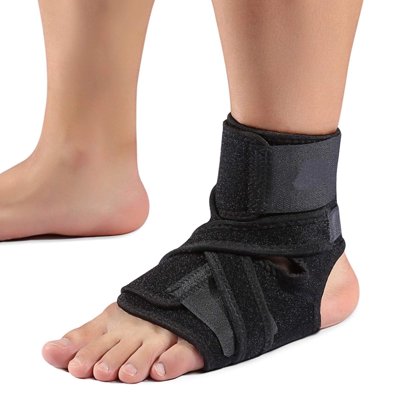Ankle Support, Breathable Adjustable Compression Foot Drop Ankle Brace - Fix and Protect the Ankle - Helps Recover from Ankle Sprain Strain Arthritis Achilles Pain Ankle Support for Sprained Ankle