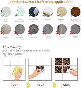WALPLUS 15cm Metallic Brown Marble Mosaic Tile Stickers Pack of 24 view 7