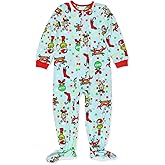 The Grinch Dr. Seuss Toddler Boys Girls Christmas Footed Blanket Sleeper Pajamas