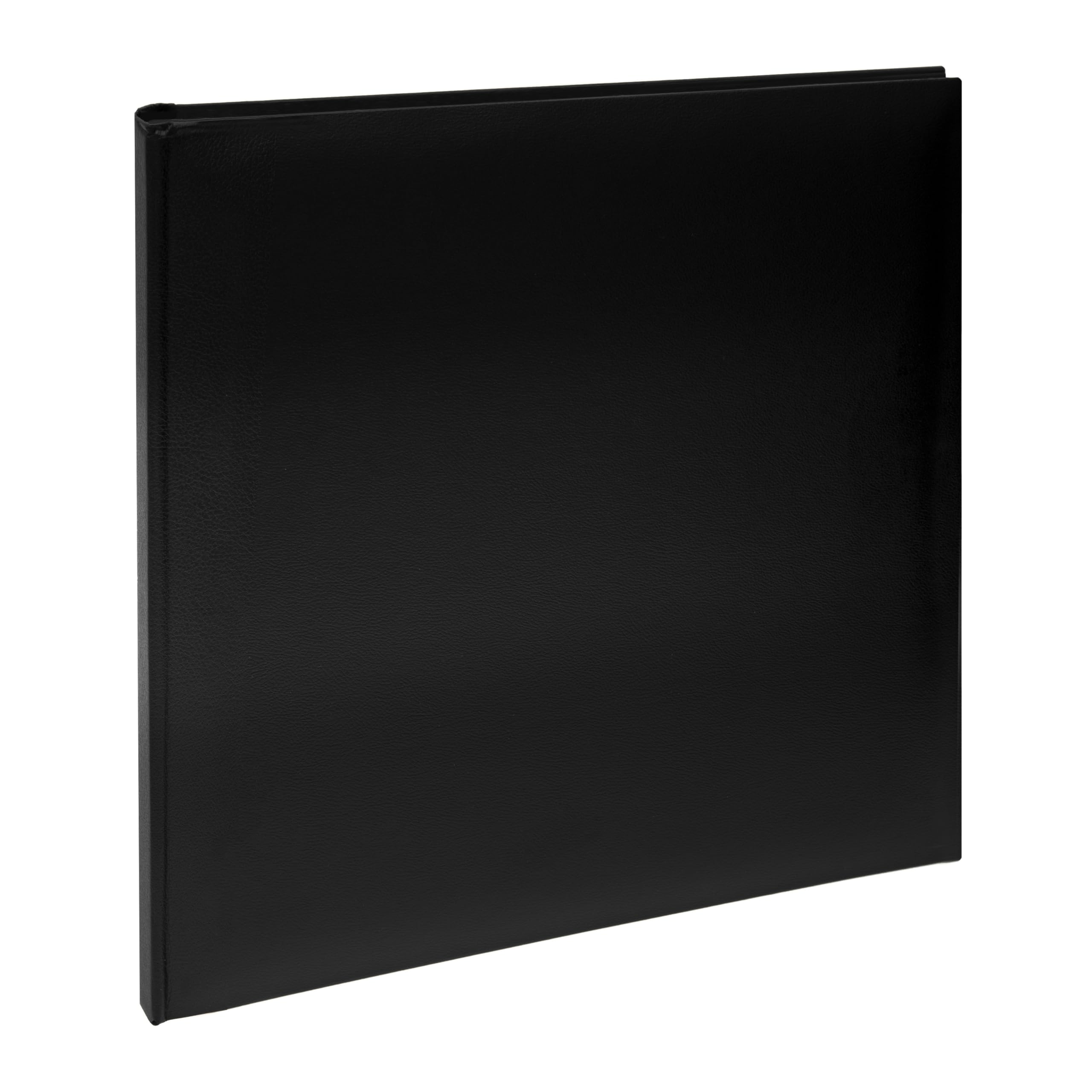 Kenro Savoy Series Black Faux Leather Photo Album for 200 Photos 6x4 inch / 10x15cm with Frame for Photograph on Cover and Memo Space Beside Each Photograph, Savoy Series - KD151…