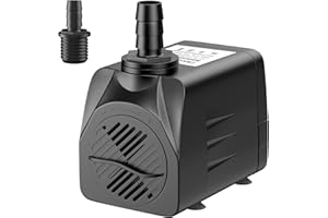 Pawfly 400 GPH Submersible Water Pump 25W 7ft. High Lift Quiet Pump with 6ft Power Cord for Fountain Aquarium Fish Tank