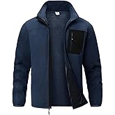 Rdruko Men's Fleece Jacket Full Zip Sherpa Lined Thick Warm Winter Outdoor Hiking Jacket