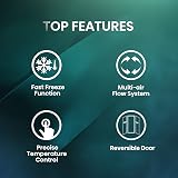 Hisense Tall Freestanding Freezer 240 L LED Display Stainless view 4
