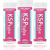 KSPtabs Very Berry All Natural Hydration & Kidney Health Supplement to Combat Calcium Oxalate Crystal Formation, 3 Pack