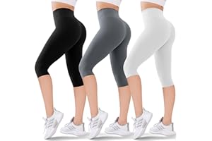 Blisset 3 Pack Biker Shorts for Women – 3"/ 5"/8" Butt Lift High Waisted Tummy Control No See-Through Yoga Workout Leggings