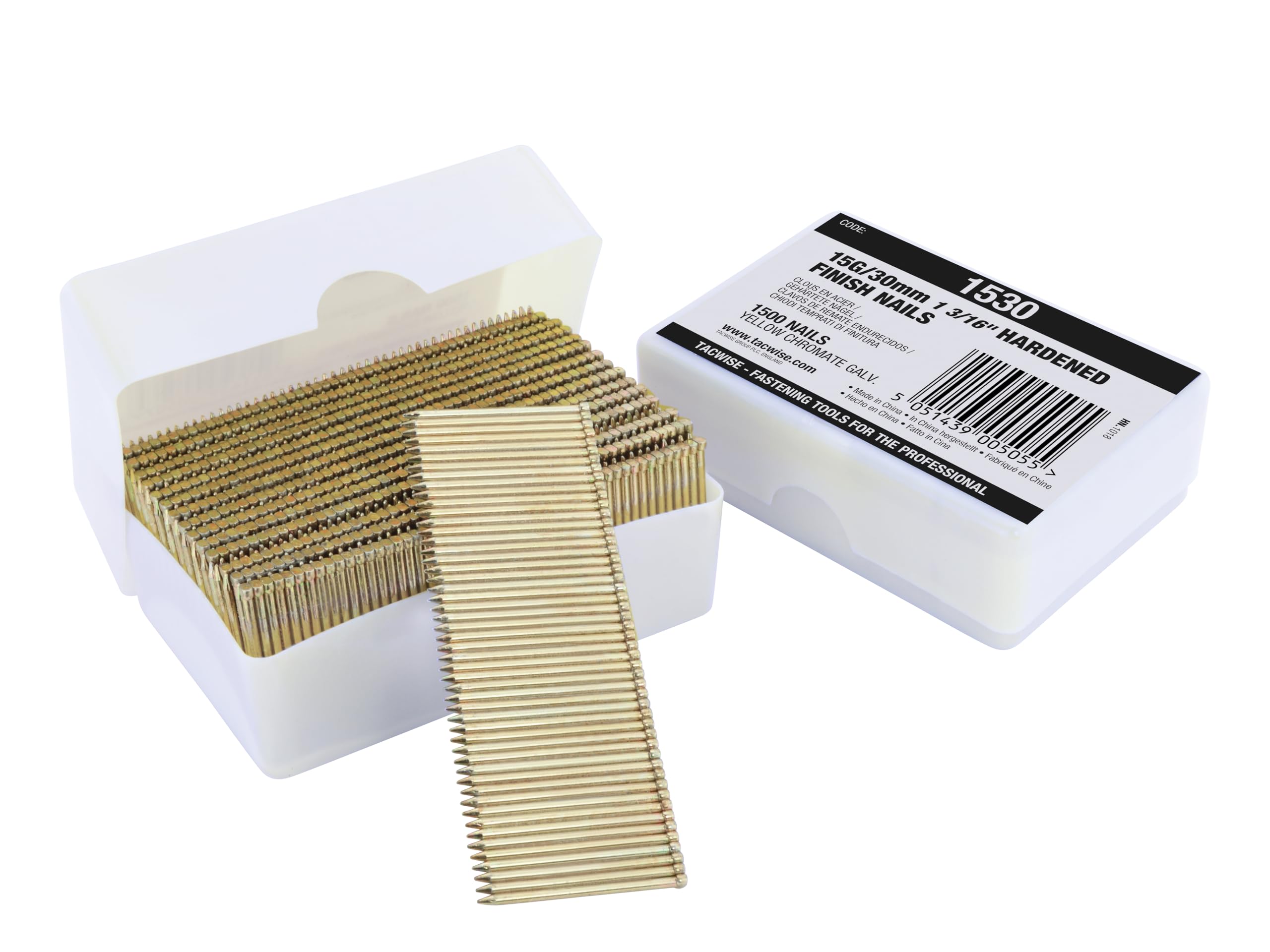 Tacwise 1530 Type 15G / 30 mm Hardened Galvanised Finish Nails for Concrete, Pack of 1,500