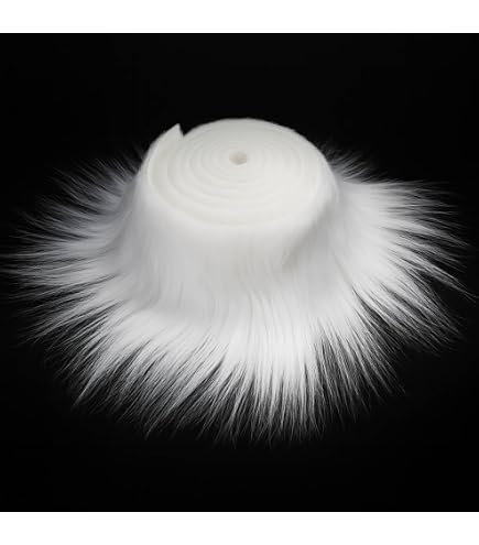 GORGECRAFT 11 Yard Ruban Blanc Fausse Fourrure - Garniture Fourrure Artificielle Boa Plumes Pour Noël, Arbre Et Artisanat