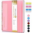 Blank Spiral Notebook Journal 8.5” x 11”, A4 Large Pink Sketch Book for Women Men, 100 GSM Blank Paper Drawing Notebook, Plastic Hardcover Spiral Bound Sketchbook for Sketching Work School Writing