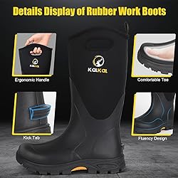 Kalkal Rubber Boots for Men and Women, Waterproof