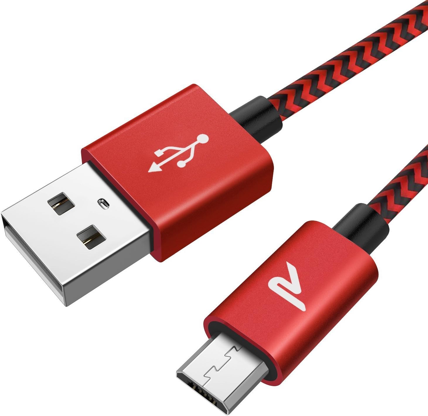 Cable Micro USB, RAMPOW 2M Cargador Micro USB 2.4A Carga Rápida ...