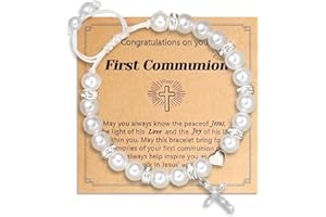 First Communion Gifts for Girls, Baptism Gifts for Girl, Girl Bracelets for Daughter Sister Girlfriend Grandma Wife