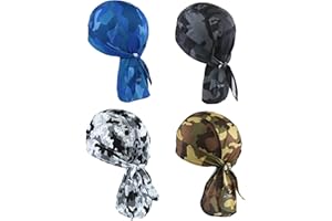 TOUGH HEADWEAR Cooling Helmet Liners - Do Rag Skull Caps for Men - Cooling Head Wraps, Hard Hat Liner - Motorcycle Pirate Bandana