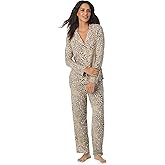 Cuddl Duds Womens Pajama & Lounge Set - Lightweight Long Sleeve Button Down PJ Shirt & Pants - Sleepwear & Loungewear