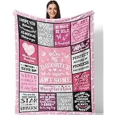Hocgiwd Daughter Birthday Gifts Blanket 60"x50", Gifts for Daughter from Mom, Daughters Gift from Mom Dad, Daughters Gift for Graduation Christmas Valentines Mothers Day
