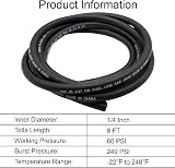 YGQ 6mm ID Fuel Line Hose with 10 Clamps 2.4M Braided NBR Tubing view 4