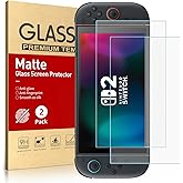 Ambison [2 Pack Matte Finish Glass Screen Protector Compatible with Nintendo Switch 2 Model 2025 7.9inch, Anti Glare-Reduce Reflection/Smooth as Silk for Game/Anti-Fingerprint/Tempered Glass/Full Coverage/No Bubbles