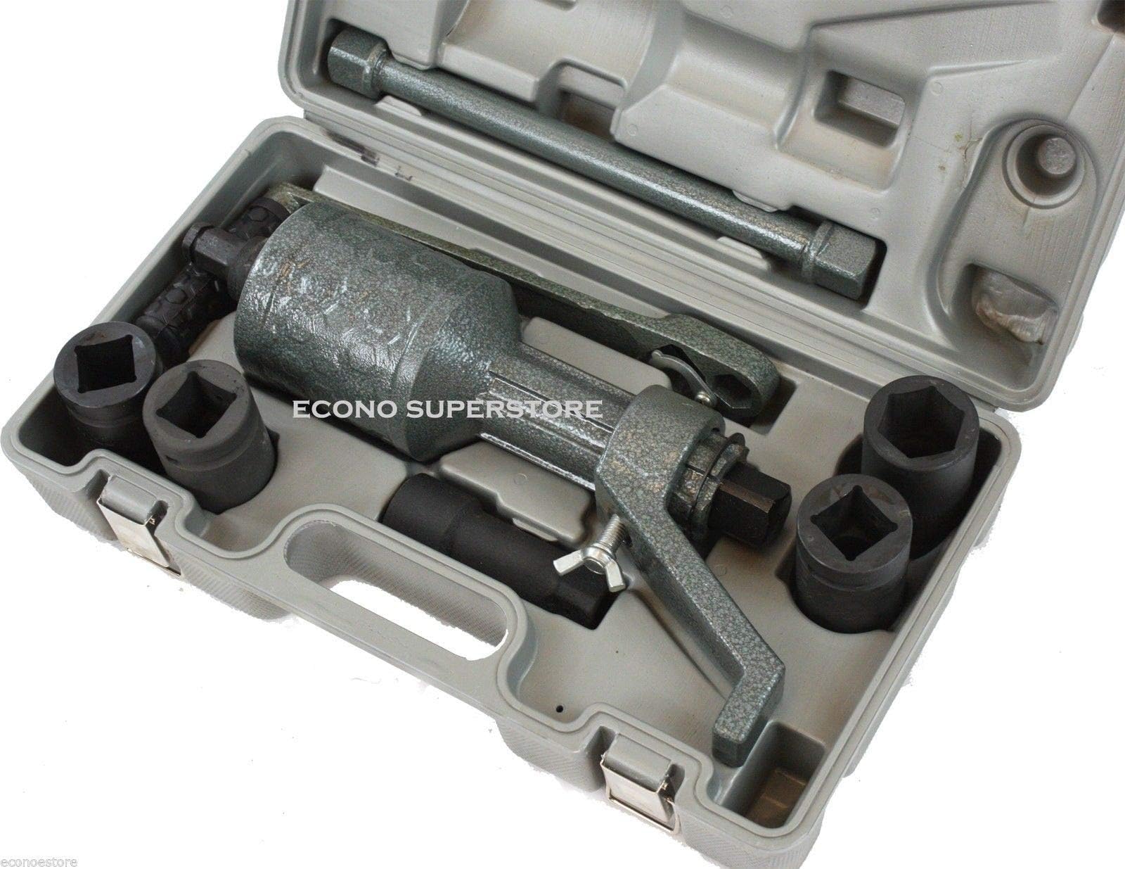 9TRADING HD Torque Multiplier Truck Trailer RV Lug Nut Labor Saving Wrench w/ 4 Sockets