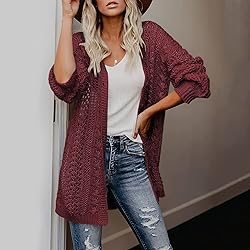 ADJHDFH Orange Sweater Loose Fit Cardigan Tops For
