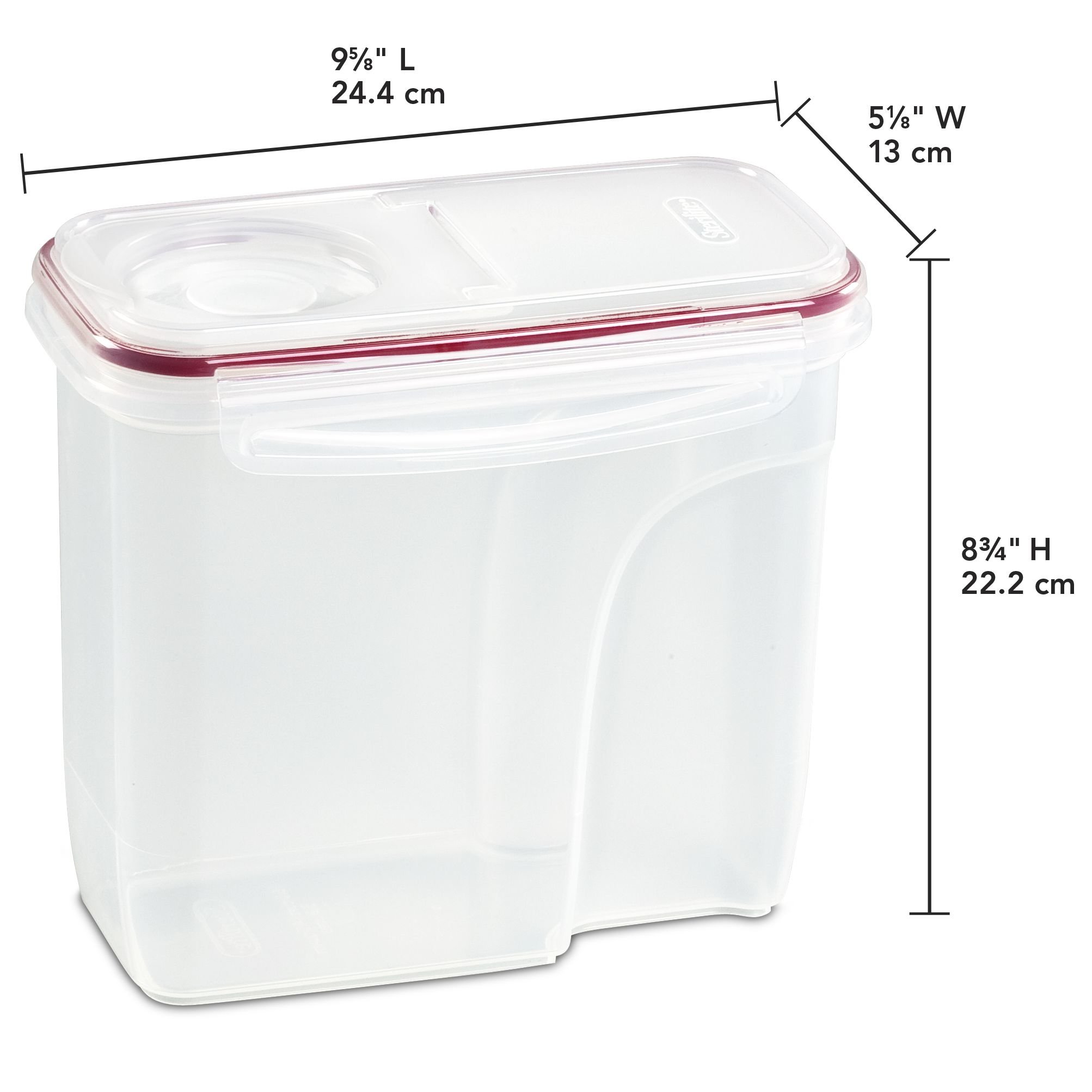 Sterilite 03166606 Ultra Seal 16Cup Dry Food Container, SeeThrough