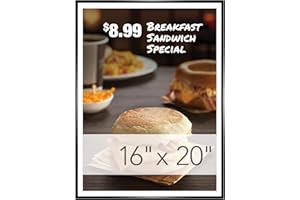 EXCELLO GLOBAL PRODUCTS Plastic Poster Frame - 16" x 20" (Black)