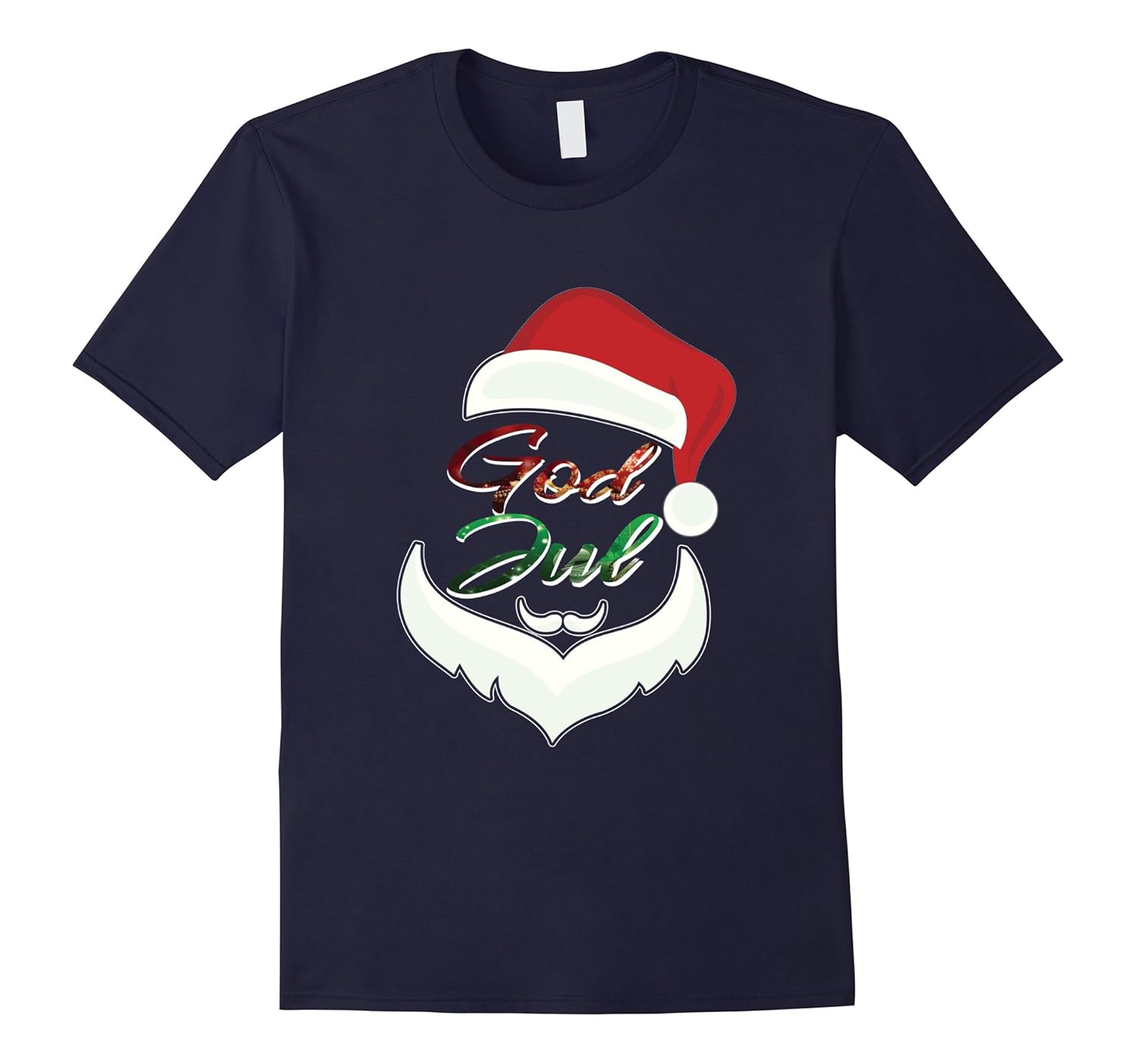 God Jul Norwegian Merry Christmas Norway Santa T Shirt-Rose