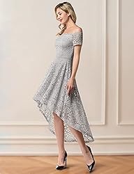Dressystar Women's Lace Cocktail Dress Hi-Lo Off