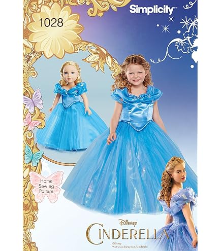 Simplicity 8405, Disney Beauty and the Beast Princess Belle Costume for Girls and 18'' Dolls Sewing Pattern, Sizes 3-8 : Arts, Crafts & Sewing