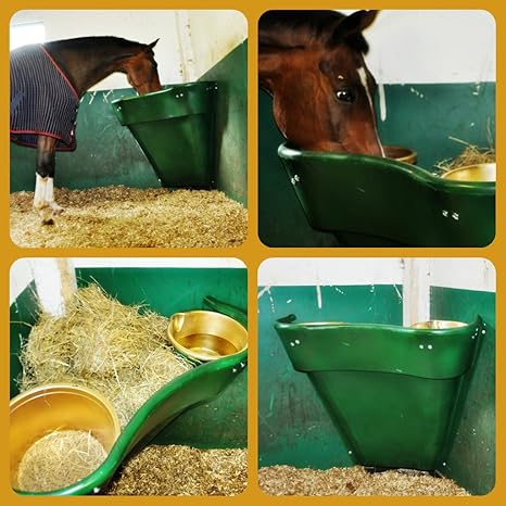 Corner Hay Feeder Men S Feeding Station Plastic Green 100 X 120
