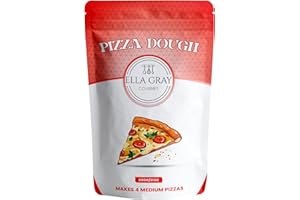 Ella Gray Gourmet Original Pizza Dough Mix - Makes a double batch of 4 Medium Pizzas. Just add yeast, water and bake. Cook on pizza stone kit or in oven. Easy to make and kids will love it.