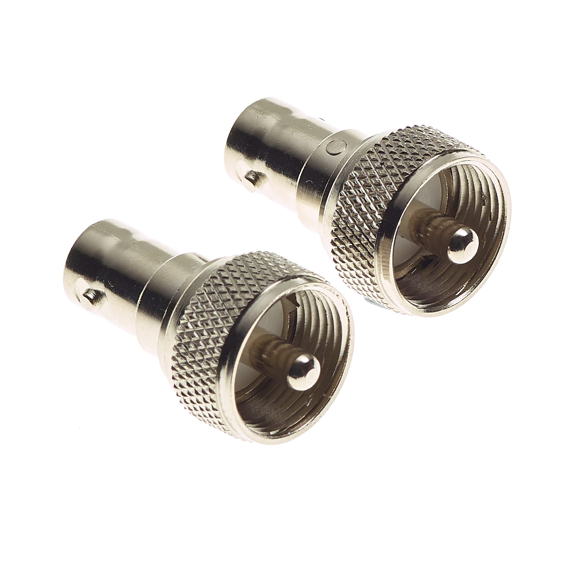 Keple UHF Male Plug To BNC Female Socket - Male Female RF Coaxial Coax Adapter, Pack Of 2