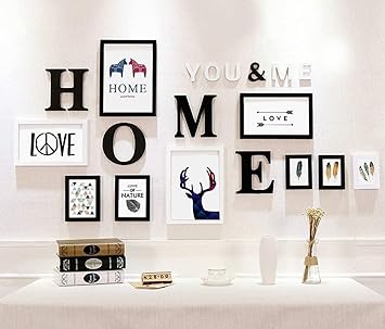 Paper Plane Design Home Letters Wildlife Animals Theme Picture Frame Set (Wood, Multicolour, 155x2x83 cm)