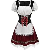 Populus Oktoberfest Outfits Women German Dirndl Dress Traditional Velvet Bavarian Maid October Festival Costume
