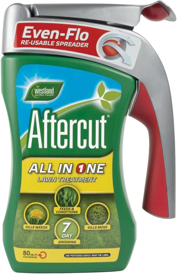 Aftercut All-in-One Lawn Treatment with Even Flo Spreader 80m2