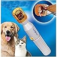 Fakeface Battery Powered Safe Auto Electric Pet Nail Clippers Trimmer Dog Cat Gentle Claw Paw Care Grinder Grooming Drill File Kit Nail Gentle Filing Wheel Shedding Manicure Pedicure Tool Set