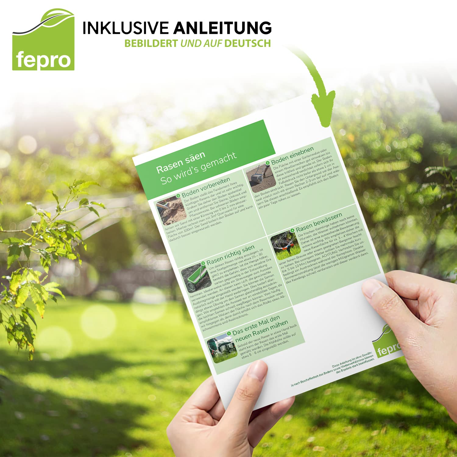 10kg Rasensamen Sport und Spiel schnellkeimend 400m², robust, tiefgrün, ideal für Neuansaat und Nachsaat, Rasensaat Grassamen Frühjahr 4