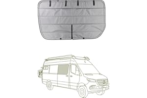 VanEssential Insulated Magnetic Blackout Window Cover Designed for Mercedes-Benz NCV3 & VS30 Sliding Door with Bare Metal Frame ONLY (Van Years 2007 to Current Year) - Cool Gray